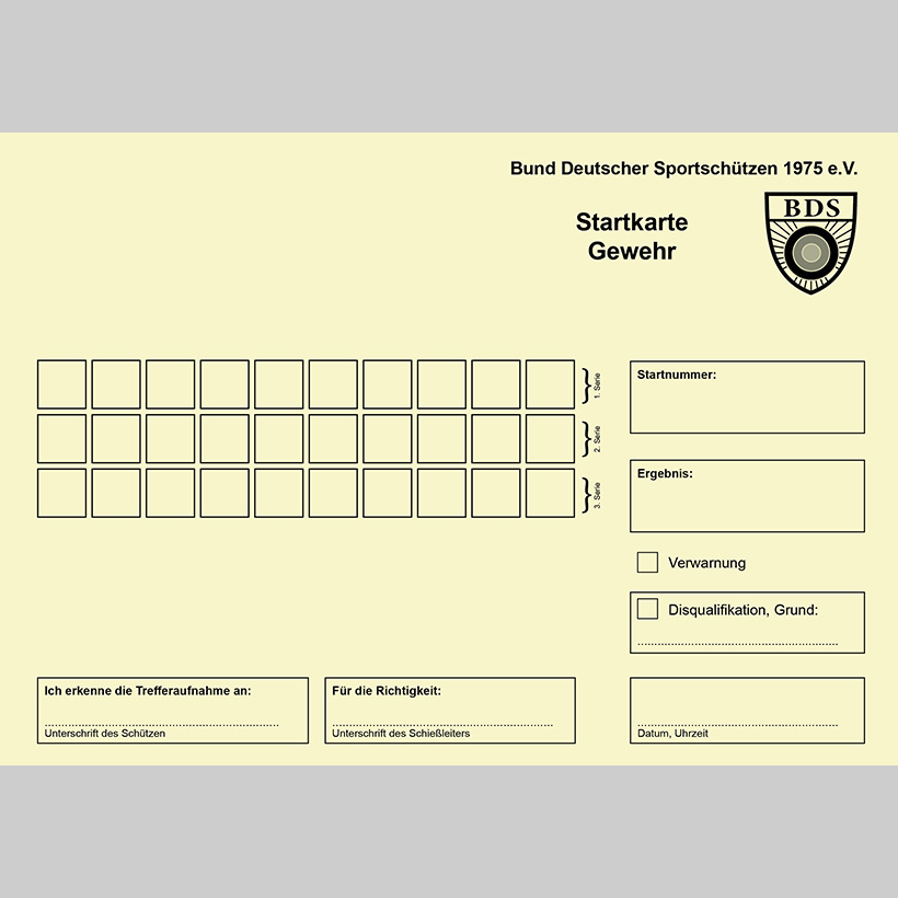 Wertungsbogen Gewehr